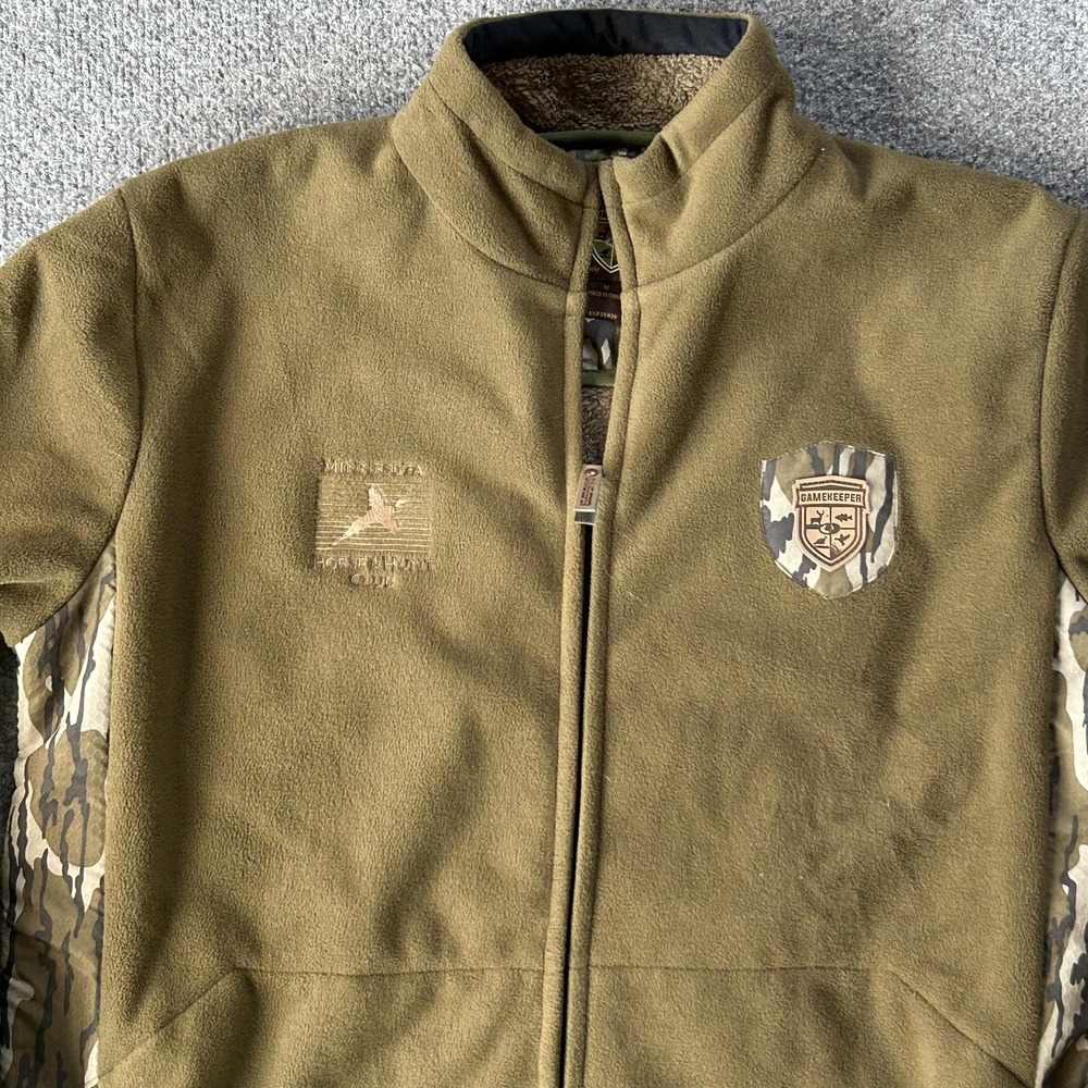 Gamekeeper By Gamehide Jacket Mens Medium Green Fleece Camo Hunting Insulated - Picture 2 of 14